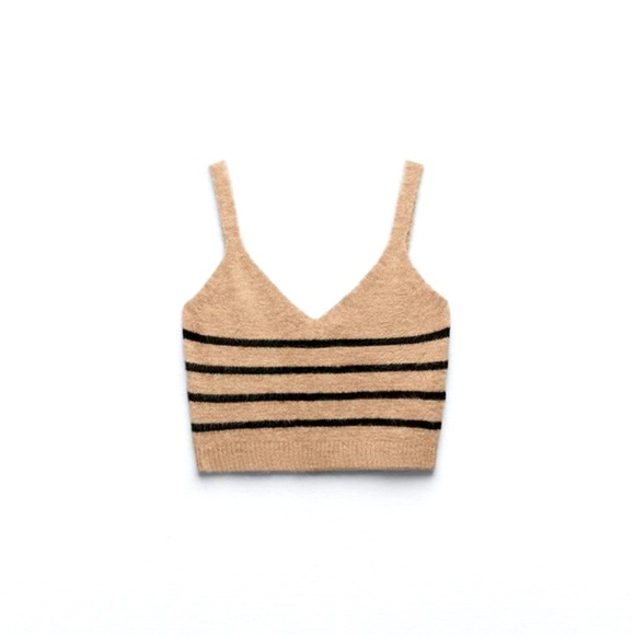 ZARA STRIPED KNIT TOP - Picture 2 of 7